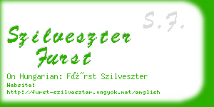 szilveszter furst business card